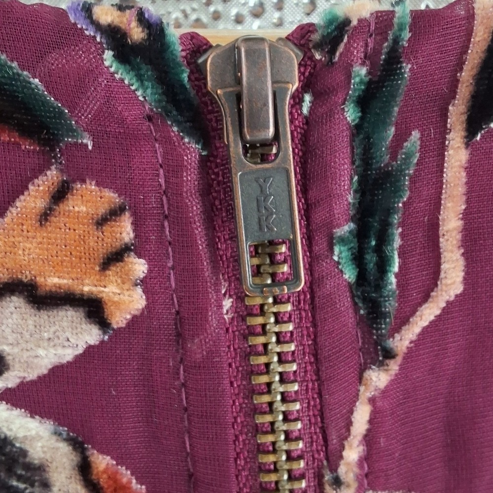 Free People Strawberry Fields Burnout Velvet Mini Dress Plum Purple M - Picture 4 of 10